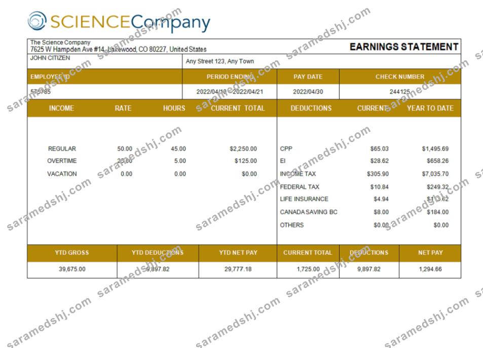 USA The Science Company science company pay